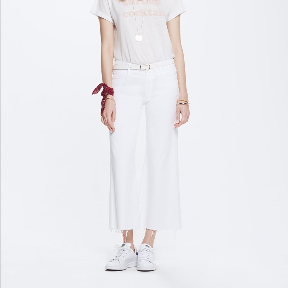 Mother Denim Roller Crop Fray